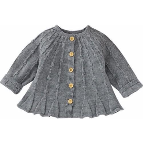 Newborn Infant Sweater Baby Winter Clothes Girl Sweet Jacket Warm Button Coat Knitted Outerwear Baby Sweater Cardigan Coats