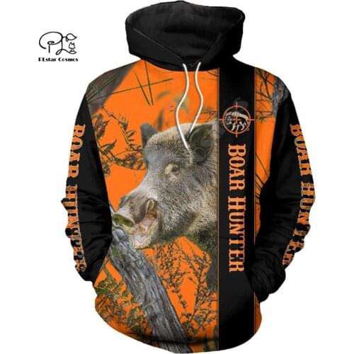 Men Unisex harajuku hunting boar Bow Hunter print 3d hoodie Sweatshirt zipper women Pullover streetwear jacket tracksuit Coat
