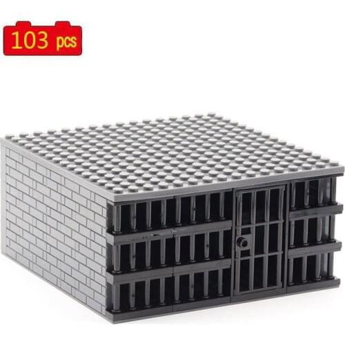 WW2 Military Series World War II City Police Prison Cell MOC Accessories Building Blocks Bricks Toys Gifts