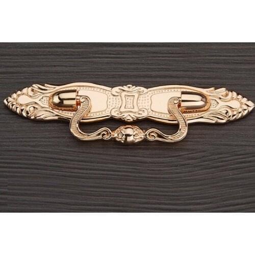 Europe Classical Style Furniture Door Drawer Pull Rose Gold And Ambry Knob ( C:C:64MM L:116MM)
