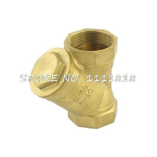 Y Type Sanitary Brass Filter for Water pipe 6cm Diameter Bronze Tone