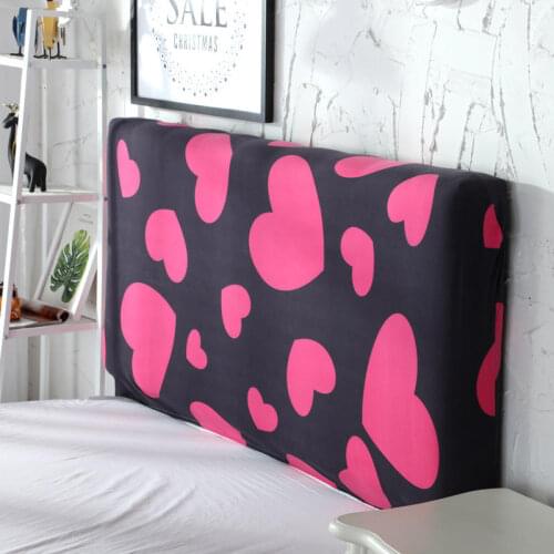 Fashion Printed Bed Headboard Slipcover Protector Stretch Cartoon Dustproof Bedside Bed Head Cover for Bedroom Decor