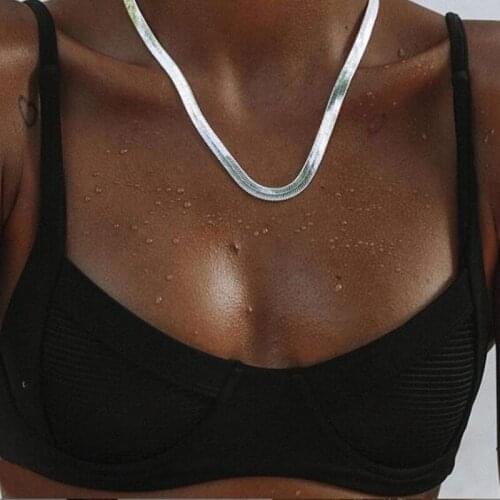 Vercret 2mm width 925 Sterling Silver Snake Chain Necklace For Women Jewelry Chokers Fashion Accessories Party Gift