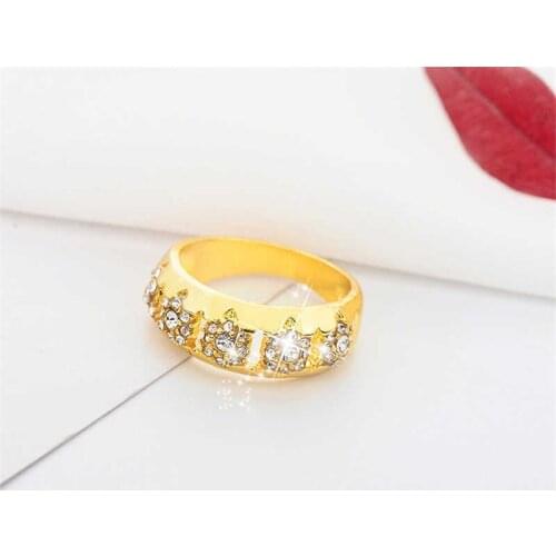 Women Gorgeous Size 6-10 Yellow Gold Color Ring Wedding Engagement Ring