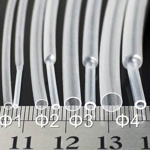 1mm 1.5mm 2mm 2.5mm 3mm 3.5mm 4mm 5mm 6mm 8mm Transparent Clear Heat Shrink Tube Shrinkable Tubing Sleeving Wrap Wire kits