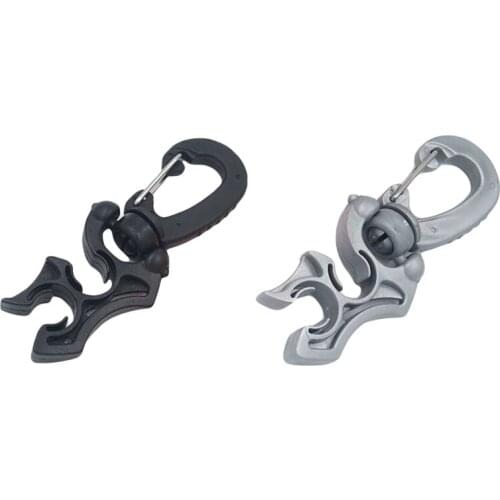 1 Pc Diving Regulator Hose Underwater Diving Plastic Double BCD Hose Holder Retainer With Rotatable Snap Clip Buckle Hook