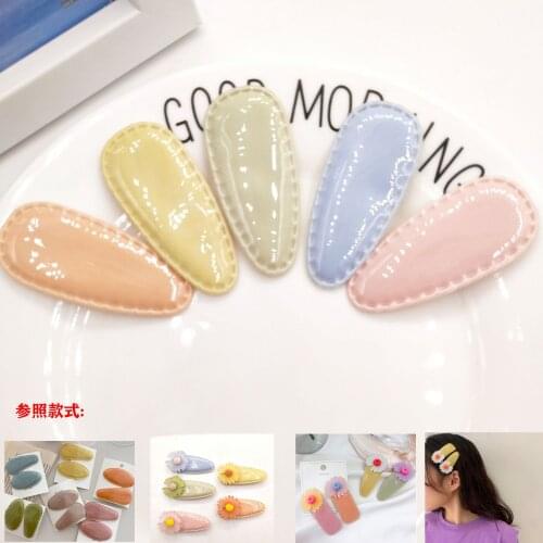 20pcs/lot 5cm shiny bb Hair Clip Cover Padded Appliques DIY handmade Children Hair Accessories