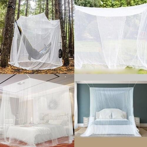 200*200*180cm Practical Oversized Mosquito Net With Bag Large Opening Portable Mesh Camping Bedding Garden Insect Proof Net