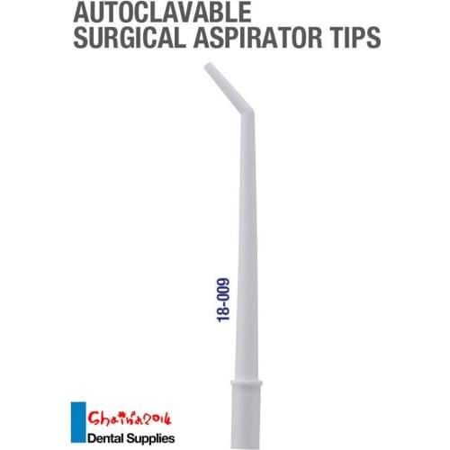 25pcs/ba'g Dental Disposable Surgical Aspirator Suction Tips white 1/8