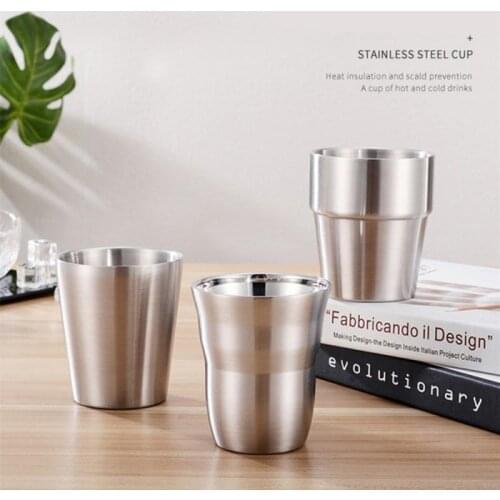 304/201 Stainless Steel Double Wall Cups Mugs Metal Cold Beer Cup Bar Party Coffee Mug Tumbler Kitchen Tools Cocina Home