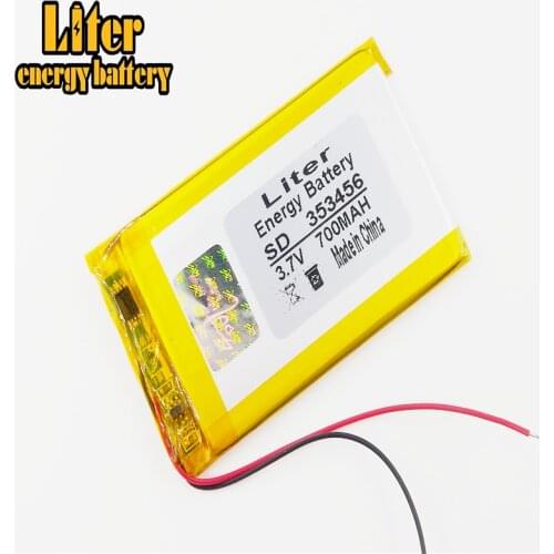 353456 3.7V 700mah Lithium polymer Battery with Protection Board For Bluetooth GSP Digital Products