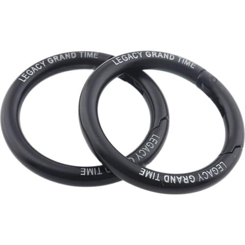 4pcs Metal black Spring O-Ring Buckle Hooks 1.5inch Bag Belt Carabiner Purses Plated Gate Round Push Trigger Outdoor Tool