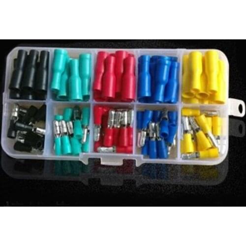 5 color each 10 pair Wire connection Crimp terminal for 0.5-1.5 square wire quick connection
