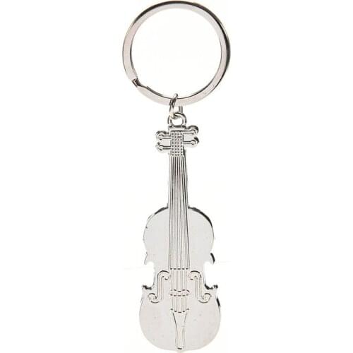 7*2.5cm Mini Creative Violin Charm Music Keyring JETTING Keychain Metal Key Ring Chain for Women