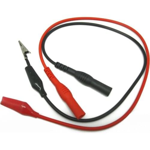 Aidetek banana plug to aligator clip test leads 4 multimeter RED BLACK vs Promona( One red + One black)P1040