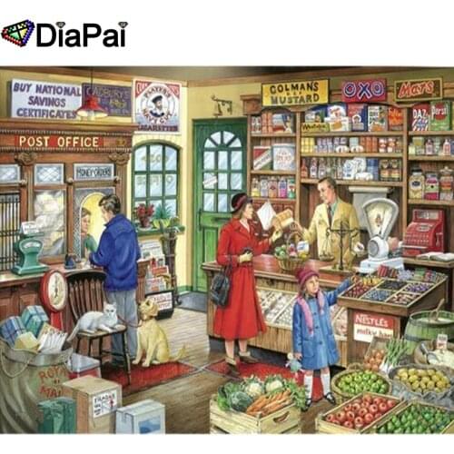 DIAPAI 5D DIY Diamond Painting 100% Full Square/Round Drill "Character store" Diamond Embroidery Cross Stitch 3D Decor A22785