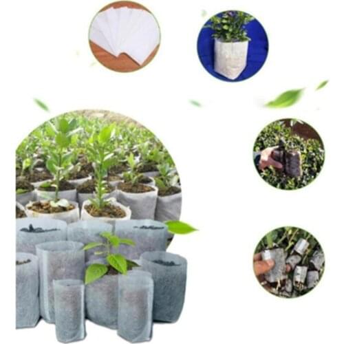 Different Sizes Biodegradable Non-woven Nursery Bags Plant Grow Bags Fabric Seedling Pots Eco-Friendly Aeration Planting Bags