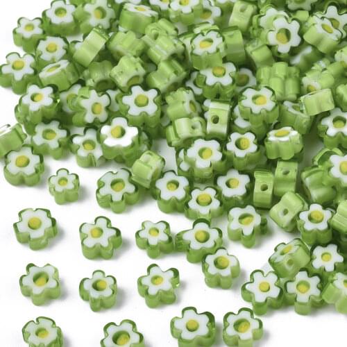 20pcs/Lot Flower Beads Glass Spacer Beads Polymer Glass Beads For Jewelry Making DIY Handmade Accessories