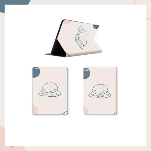 For Ipad Pro 11 Air 4 Mini 5 Case Three-fold Cartoon Cute Simple Shell with Pen Slot All-inclusive Anti-fall Protective Cover