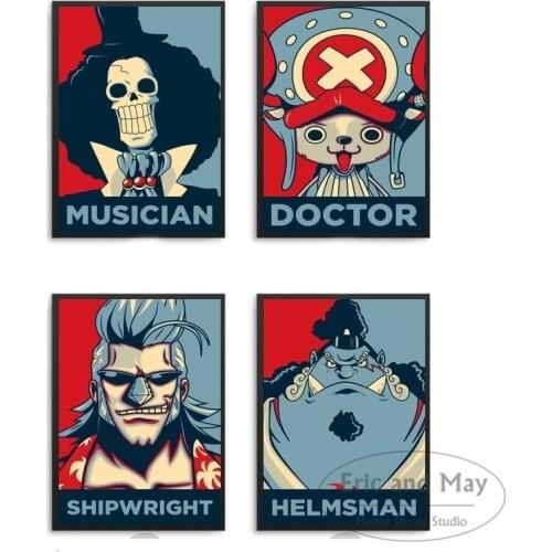 Ideal One Piece Characters Posters And Prints Canvas Painting Pictures On The Wall Vintage Poster Decorative Home Decor Obrazy