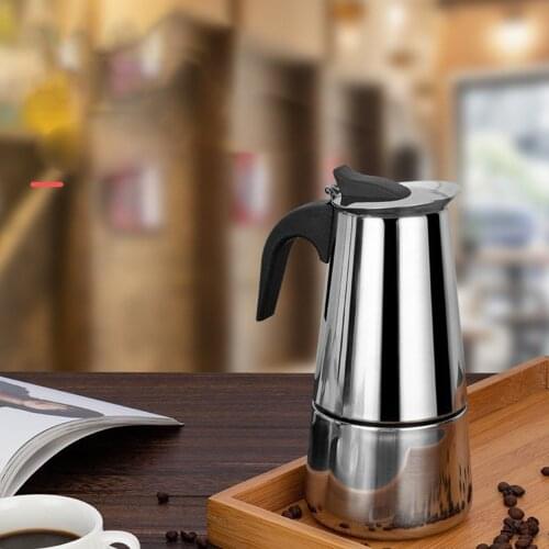 Stainless Steel Induction Stovetop Coffee Maker Mocha Pot Espreeso Machine with Filter Kitchen Home Use