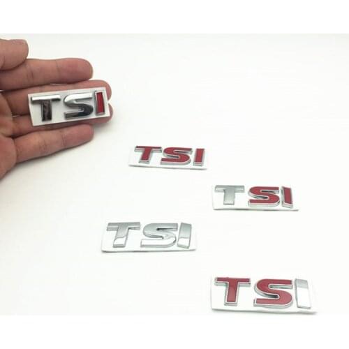 3D Metal TSI Emblem Car Styling Badge Sticker Decal for Volkswagen POLO Golf 4 7 passat B5 B6 T5 touran Car styling