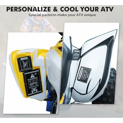 Fender Warning Tag Plates Badges Decals Stickers For Yamaha Raptor 700 13-20 700R 16-20 YFZ450R 14-20 YFZ 450R SPECIAL EDITION