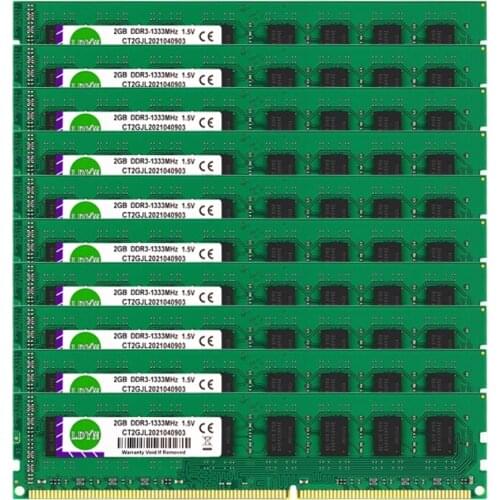 Bulk/Wholesale 50/100PCS DDR3 2GB 1333MHz PC3-10600 memory Compatible 2gb ddr3 1600MHz PC3-12800 For AMD Intel DIMM Desktop RAM