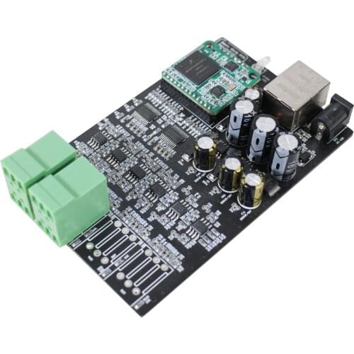 Professional Dante Audio IP Network PCB 2 In 2 Out Dante Transmitter Converter Printed Circuit Board, Support 12VDC Power