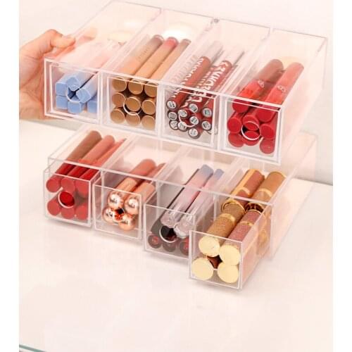 Clear PS lipstick rack nail polish organizer display stand jewelry storage box nail polish rack makeup organizer