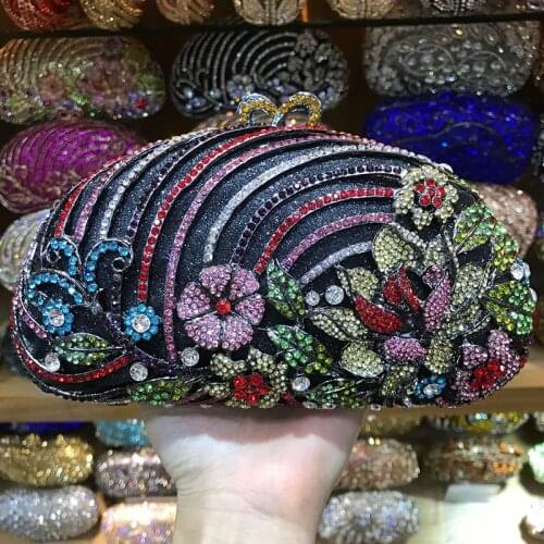 Diamond deluxe Purple Fashion Clutch XIYUAN Evening Bag Bridal Party Purse Day Clutches Crystal Wedding Clutch cross body bags