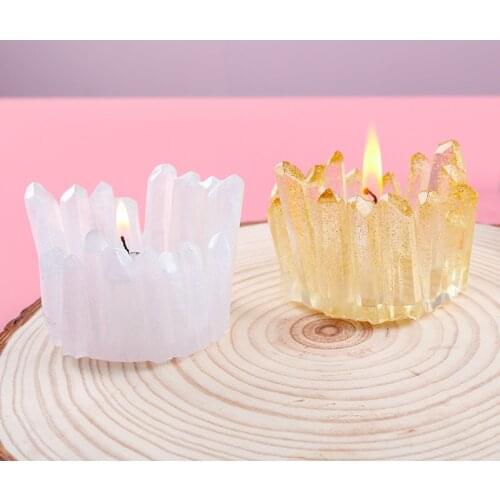 DIY Silicone Candle Mold Crystal Mirror Epoxy Resin Silicone Molds Hand Candle Crafts Making Jewelry Making Accessaries Tools