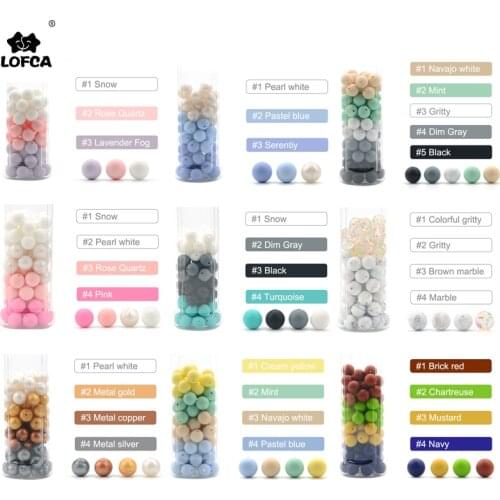 Silicone Beads 12mm 30pcs Tie Dye BPA Free Cartoon Baby Teething Toys Food Grade Silicone Nursing Necklace Making Pacifier chain