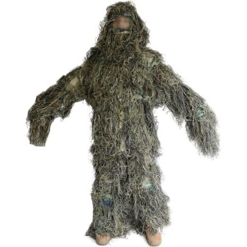 Woodland Camouflage tarctical sniper ghillie Suit Kit Military Camouflage Durable Sniper suit CS games Clothing for outdoo
