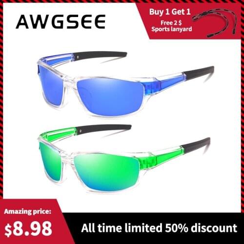 Outdoor Sport Sunglasses for Men Polarized Sunglasses Mirror Shades Male Fishing Goggles UV Protection gafas hombre