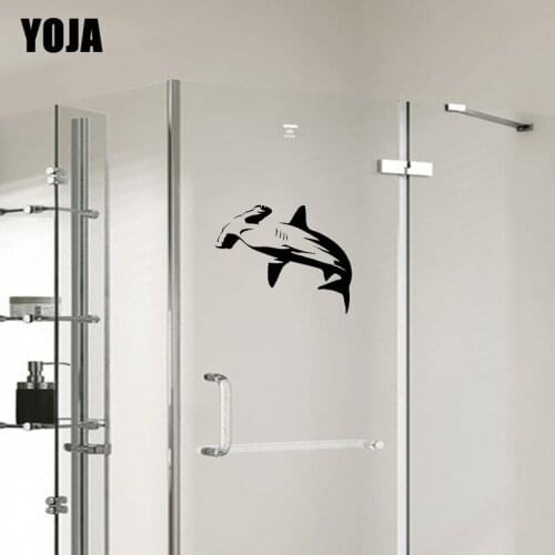 YOJA 20x25CM Bathroom Shower Glass Deep Sea Predator Decal Decoration Home Wall Sticker G2-0555