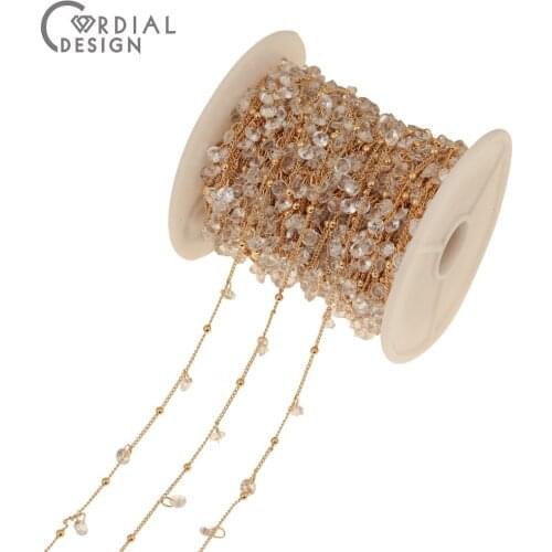Cordial Design Jewelry Accessories/Genuine Gold Plating/Jewelry Findings & Components/DIY Chains Making/Hand Made/Crystal Chains