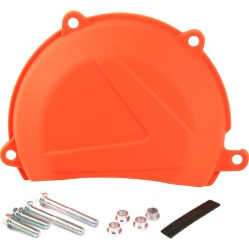 Motorcycle Clutch Guard Plastic Orange Protector Containment Cover For KTM EXC XCF SXF XCW HUSQVARNA FC FS FE 450 500 501