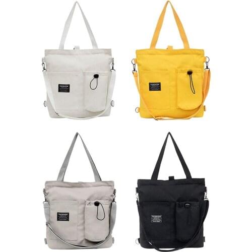 Hot Sale Handbags Solid Color Women Canvas Shoulder Crossbody Bag Large Capacity Totes Solid Color Handbags Daily Shopping