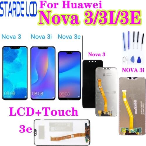 For Huawei Nova 3 LCD Display Touch Screen PAR LX1 LX9 Nova 3i LCD INE LX2 L21 Nova 3e Display ANE LX3 L23 Screen Nova3 Replace