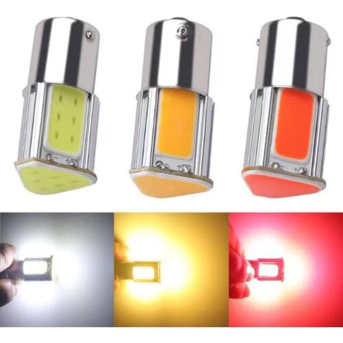 1pcs p21w bay15d ba15s P21/5W 1156 1157 led COB 12v auto Brake light White red car led Bulbs rear Turn signal lamp parking 12v