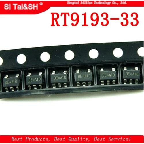 10pcs/lot RT9193-33 RT9193-33GB SOT-23-5 DE = A1D new original