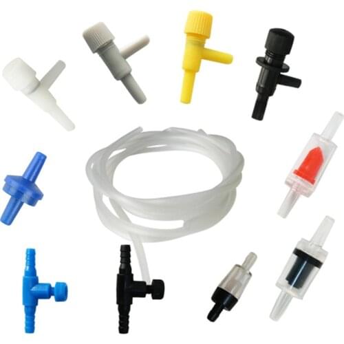 100Pcs /Lot Aquarium Check Valves Airline Tubing Connectors Air Flow Cotroller Valve for 4mm Airline tubing Air Pump Accessories