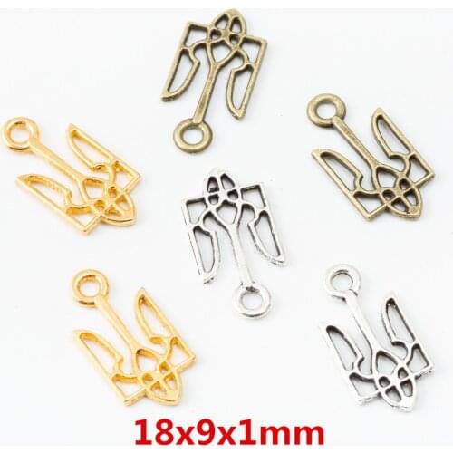 100 pcs zinc alloy charms National Emblem of Ukraine pendant DIY Bracelet Necklace metal jewelry accessories Makings 6600