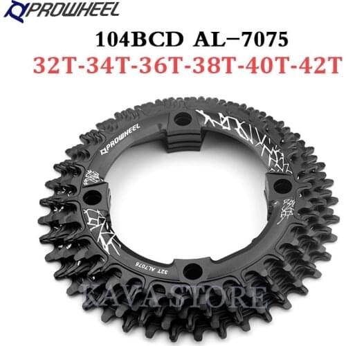 104bcd, 32t, 34T, 36t, 38t, 40t, 42t, al7075, wide and narrow sprocket, connecting rod plate