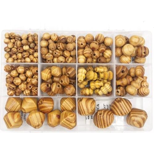 281pcs/Set Wooden Round Pine Beads Natural Wood Bead gourd beads Jewelry Making Handmade For Bracelet necklace DIY Jewelry