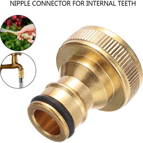 3/4" To 1/2" Thread Tap Brass Garden Hose Connector Quick Hose Adapter Garden Watering Spray Nozzle Connector