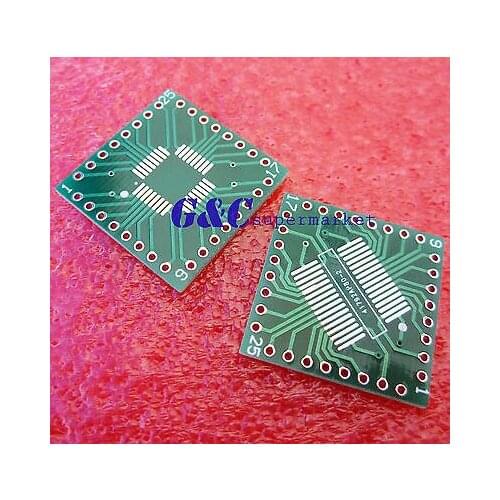 5PCS QFP/TQFP/LQFP/FQFP/SOP/SSOP32 to DIP Adapter PCB Board Converter