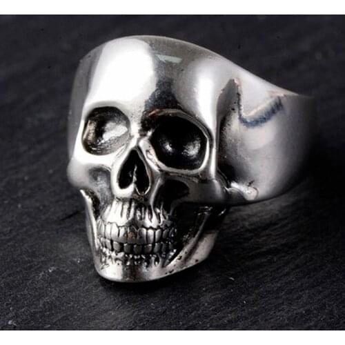 925 pop trend rock skull personality stylish men muzzle ring
