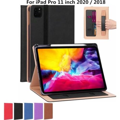 Tablet Case for iPad Pro 11 Case 2020 / 2018 Premium Leather Folio Protective Shell Cover for iPad Pro 2020 11inch 2th Gen